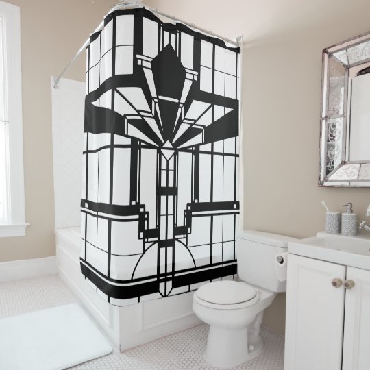 Art Deco Shower Curtain Zazzle Art Deco Shower Curtain