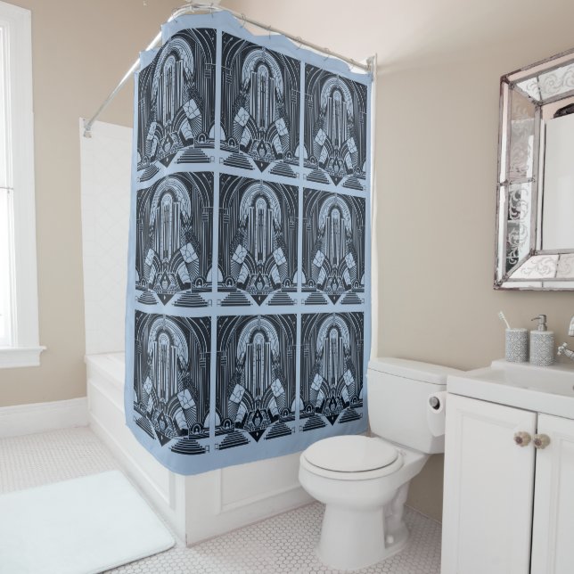 Art Deco Shower Curtain (In Situ)