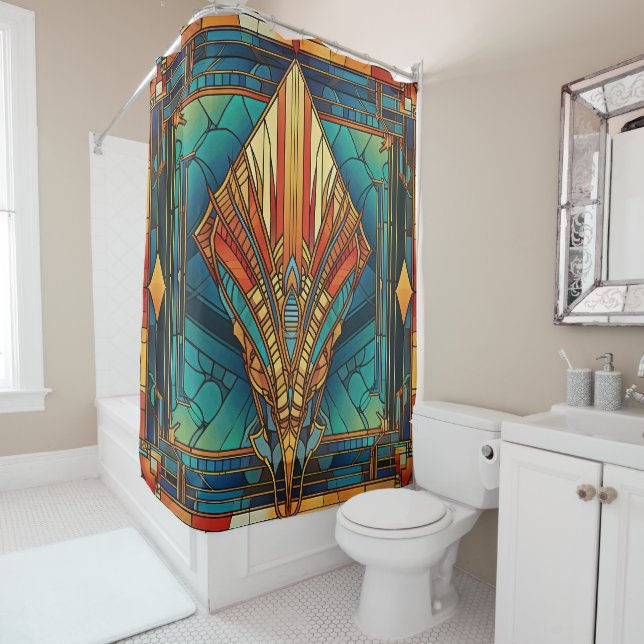 Art Deco Shower Curtain (In Situ)