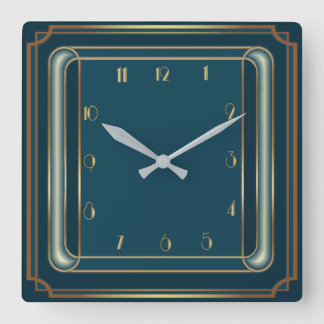 Art Deco simple Square Wall Clock