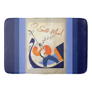 Art Deco Singing Gondolier O Sole Mio Bath Mat