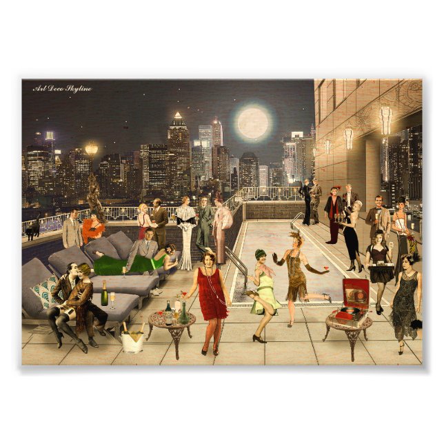 Art Déco Skyline Photo Print (Front)