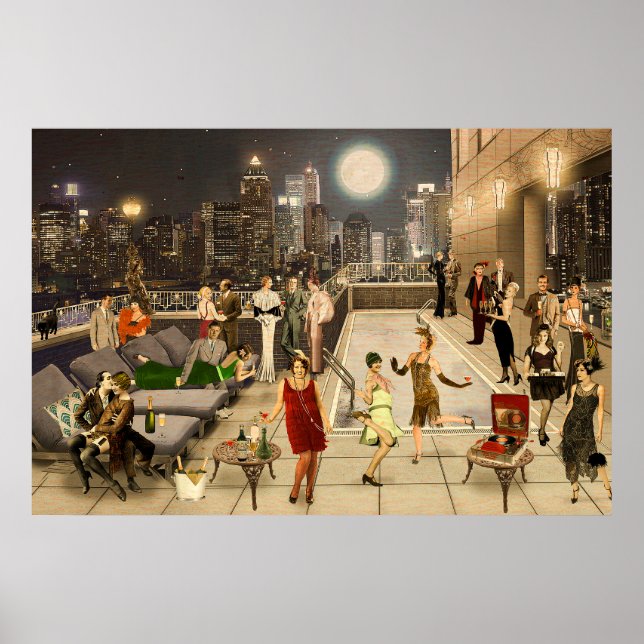 Art Déco Skyline Poster (Front)