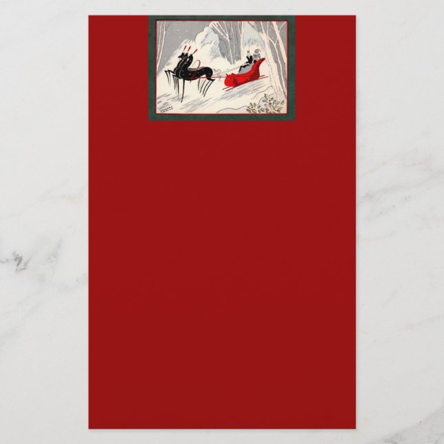Art Deco Sleigh Ride Stationery (Front)