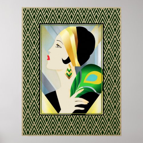 Art Deco Socialite Poster