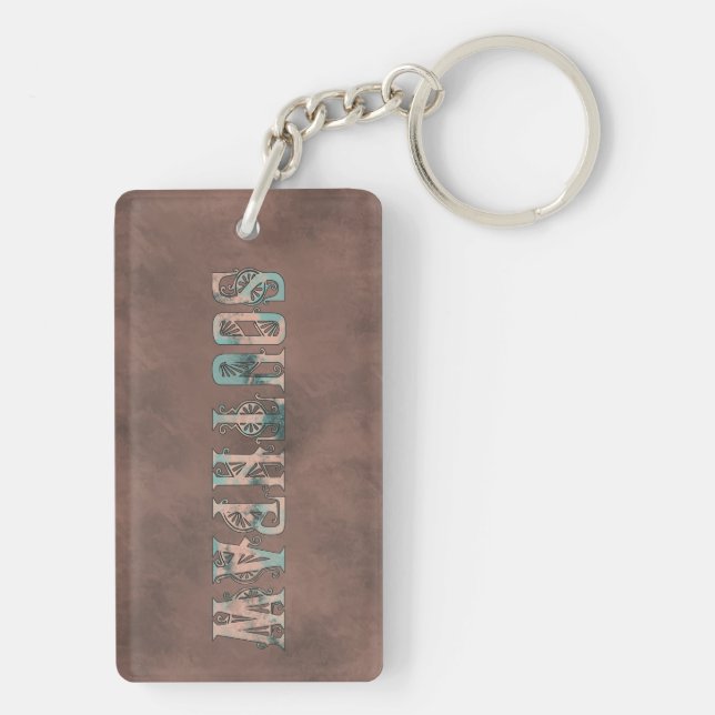 Art Deco Southpaw Keychain (Back)