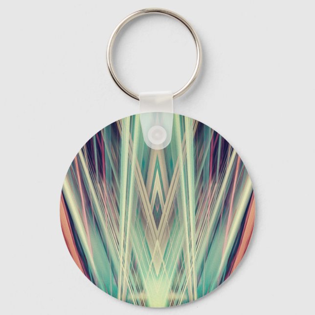 Art Deco spotlights pattern Keychain (Front)