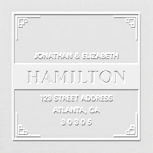Art Deco Square Address Embosser