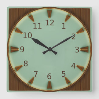 Art Deco Square Wall Clock
