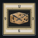 Art Deco Square Wall Clock<br><div class="desc">Great design. You will love it like others. Be free to use this design for other product or to add your text. Thank you. Follow me for more. Have a nice day.</div>
