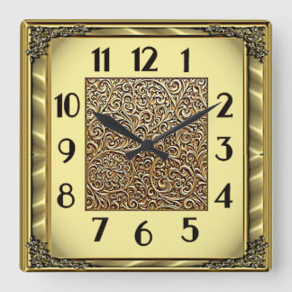 Art Deco Square Wall Clock