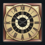 Art Deco Square Wall Clock<br><div class="desc">Great clock design. You will love it like others. Be free to use this design for other product you like or to customize and add your text. Follow me for more. Thank you. Have a nice day.</div>