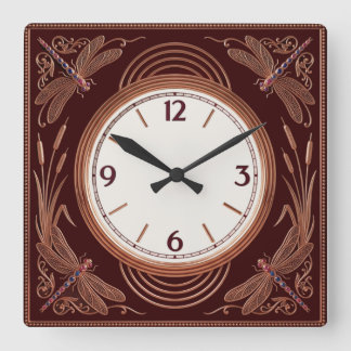 Art Deco Square Wall Clock