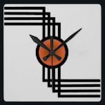 Art Deco Square Wall Clock<br><div class="desc">Ahead to the past with this clock with a nod to the art deco era.</div>