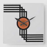 Art Deco Square Wall Clock at Zazzle
