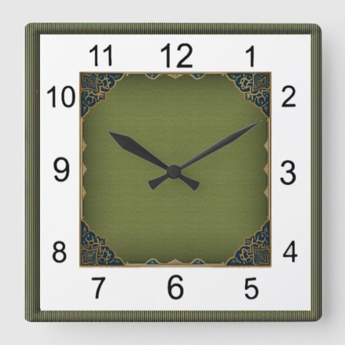 Art Deco Square Wall Clock