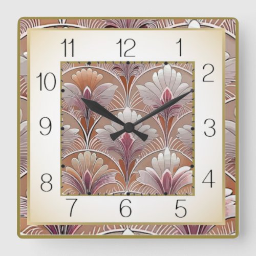 Art Deco Square Wall Clock