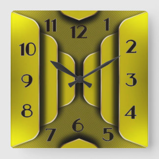 Art Deco Square Wall Clock