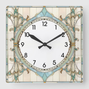Art Deco  Square Wall Clock