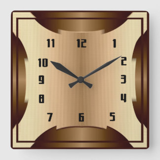 Art Deco Square Wall Clock