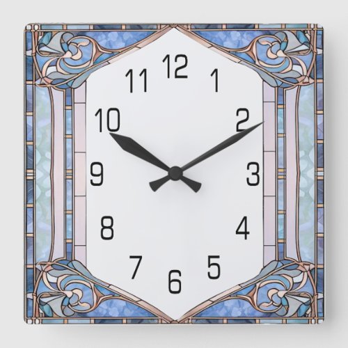 Art Deco Square Wall Clock