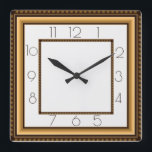 Art Deco Square Wall Clock<br><div class="desc">Great clock design. You will love it like others. Be free to use this design for other product you like or to customize and add your text. Follow me for more. Thank you. Have a nice day.</div>