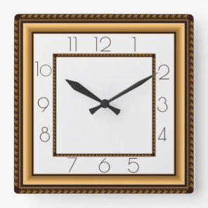 Art Deco Square Wall Clock