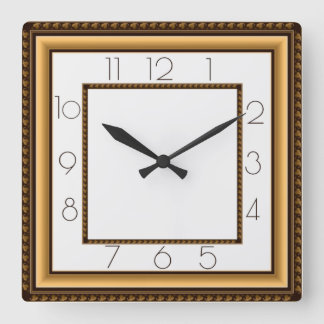 Art Deco Square Wall Clock