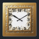 Art Deco Square Wall Clock<br><div class="desc">Great clock design. You will love it like others. Be free to use this design for other product you like or to customize and add your text. Follow me for more. Thank you. Have a nice day.</div>