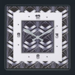 Art deco square wall clock<br><div class="desc">Great clock design. You will love it like others. Be free to use this design for other product you like or to customize and add your text. Follow me for more. Thank you. Have a nice day.</div>