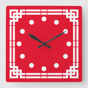 Art Deco Square Wall Clock