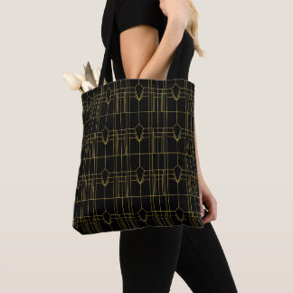 Art Deco Squares Pattern Tote Bag