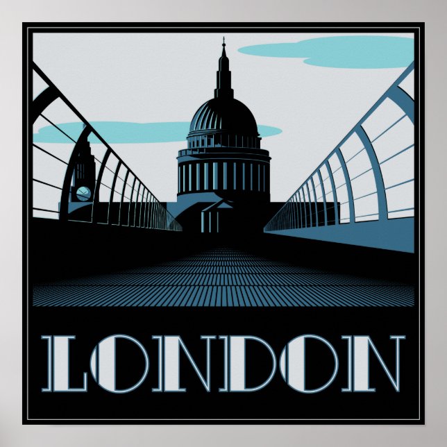Art Deco St Pauls, London Poster (Front)