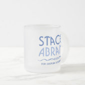 Art Deco Stacey Abrams For Georgia Governor 2022 Frosted Glass Coffee Mug (Front Right)