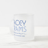 Art Deco Stacey Abrams For Georgia Governor 2022 Frosted Glass Coffee Mug (Front Left)