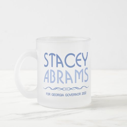 Art Deco Stacey Abrams For Georgia Governor 2022 Frosted Glass Coffee Mug