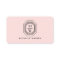 Art Deco Stacked Monogram Logo on Pink