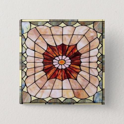 Art Deco Stained Glass 2 Button