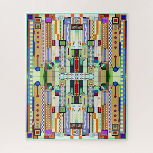 Art Deco Stained Glass 2 Jigsaw Puzzle