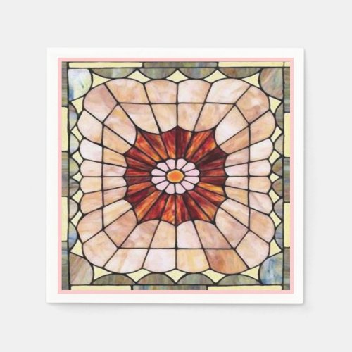 Art Deco Stained Glass 2 Napkins