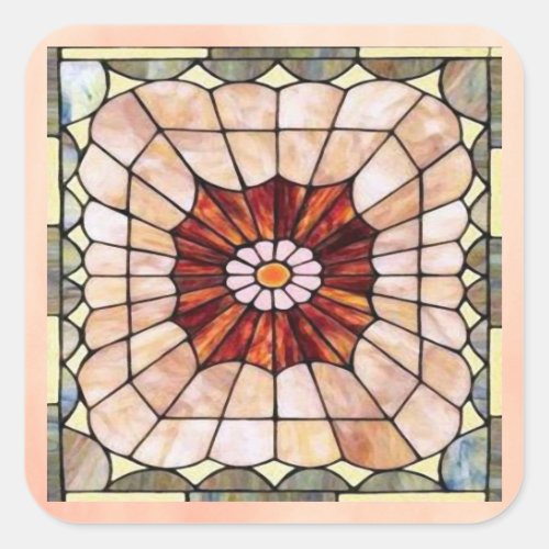 Art Deco Stained Glass 2 Sticker