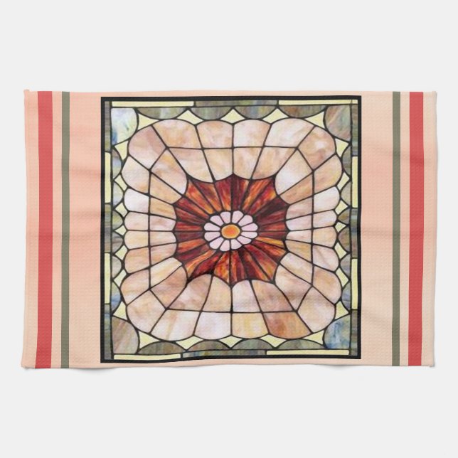 Art Deco Stained Glass 2 Towel (Horizontal)