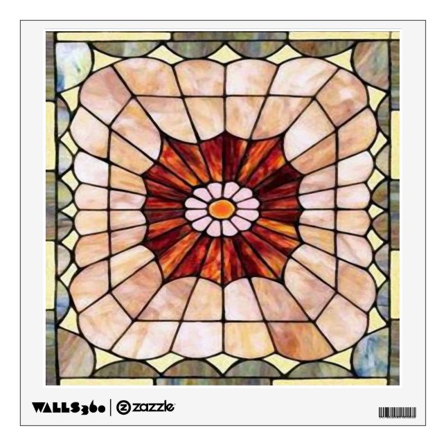 Art Deco Stained Glass 2 Wall Decal (Front)
