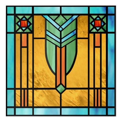 Art Deco Stained Glass 3 Acrylic Art