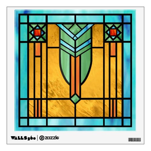 Art Deco Stained Glass 3 Wall Decal
