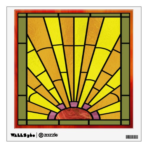Art Deco Stained Glass 3 Wall Sticker