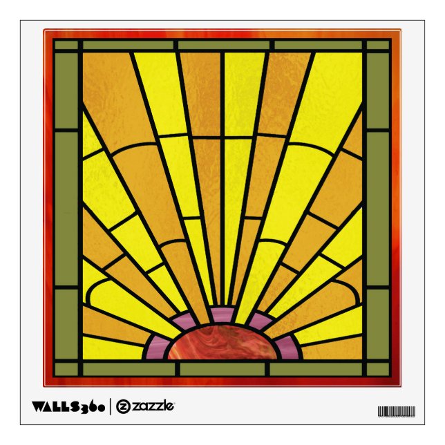 Art Deco Stained Glass 3 Wall Sticker (Front)
