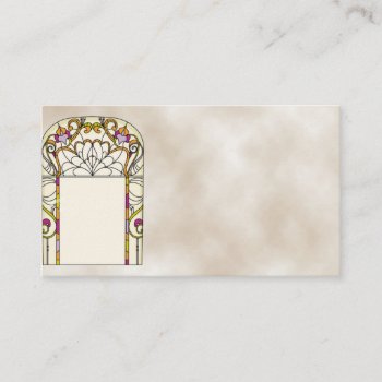 Art Deco  Stained Glass Business Card by ebhaynes at Zazzle