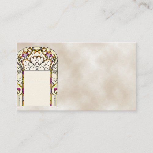Art Deco  Stained Glass Business Card