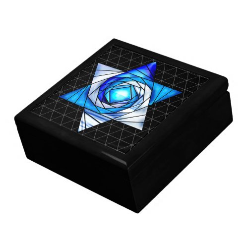 Art Deco Stained Glass Magen David Gift Box